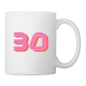 30. 30 YEARS. 30th ANNIVERSARY. 30 YEARS ANNIVERSARY. - Mug - white - Right