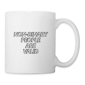Les personnes non binaires sont valides - Mug blanc - blanc - Droite
