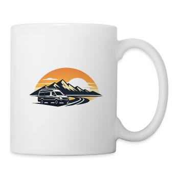 Sonnenuntergang Roadtrip mit Camper - Tasse - Weiß - Rechts