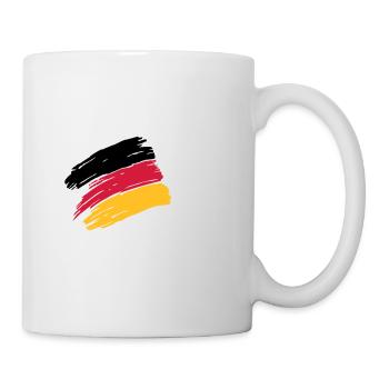 PINSELSTRICH DEUTSCHLAND FAHNE GER - Tasse - Weiß - Rechts