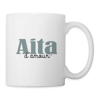 Aita d amour humour papa père basque - Mug blanc - blanc - Droite