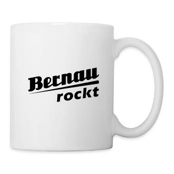 Bernau rockt - Textdesign mit Stadtnamen - Tasse - Weiß - Rechts