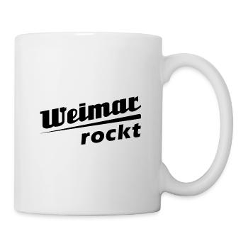 Weimar rockt - Textdesign mit Stadtnamen - Tasse - Weiß - Rechts