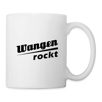 Wangen rockt - Textdesign mit Stadtnamen - Tasse - Weiß - Rechts