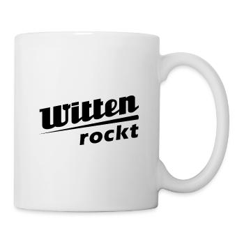 Witten rockt - Textdesign mit Stadtnamen - Tasse - Weiß - Rechts