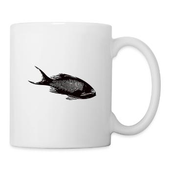 Poissons de récif corallien vintage dans le récif corallien - Mug blanc - blanc - Droite