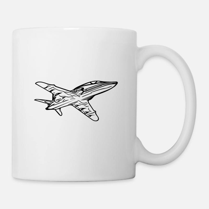 Jet Flyer Avion - Mug blanc - blanc