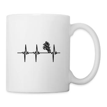 Heartbeat for bikers and motorcycles - Mug - white - Right