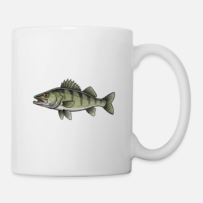 Zander Raubfisch Angeln - Tasse - Weiß
