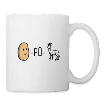 Kartoffel-pü-Reh - lustiges Design - Tasse - Weiß - Rechts