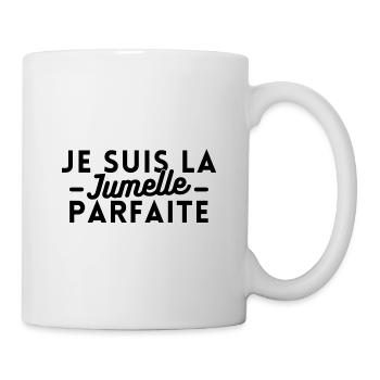 Je suis la jumelle parfaite. Cadeau soeur jumelle - Mug blanc - blanc - Droite