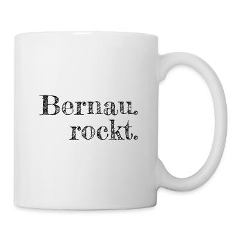 Bernau rockt - Textdesign mit Stadtnamen - Tasse - Weiß - Rechts