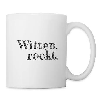 Witten rockt - Textdesign mit Stadtnamen - Tasse - Weiß - Rechts