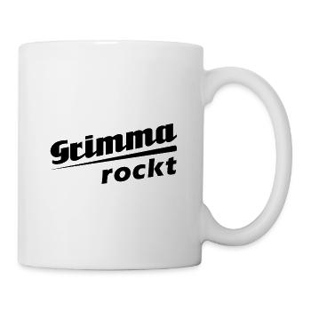 Grimma - Ich liebe Stadtnamen in Tattoo Stil - Tasse - Weiß - Rechts