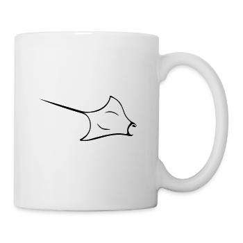 Raies manta en vol élégant - Mug blanc - blanc - Droite