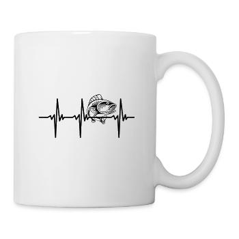 Heartbeat for fish and anglers - Mug - white - Right