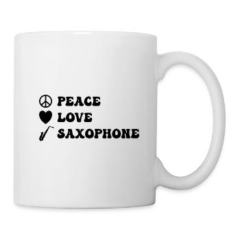 Saxophon Spieler - Tasse - Weiß - Rechts