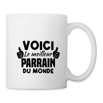 Voici le meilleur parrain du monde - Mug blanc - blanc - Droite