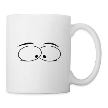 Lustige Augen - Tasse - Weiß - Rechts