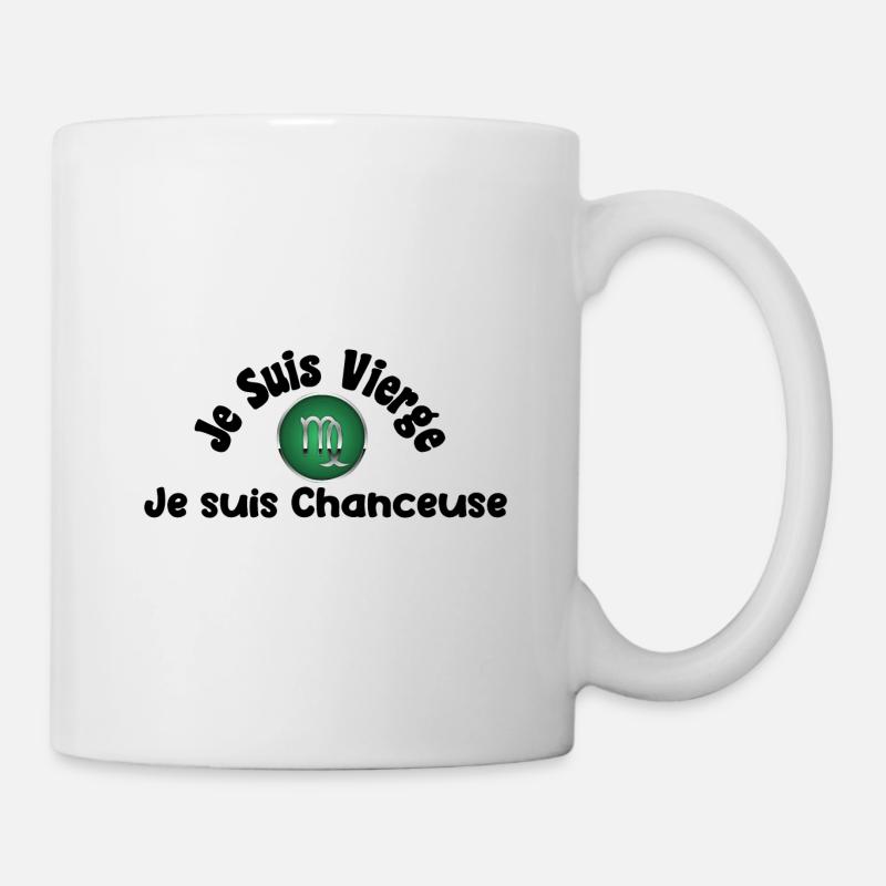 Vierge zodiaque signe - Je suis chanceuse - Mug blanc - blanc