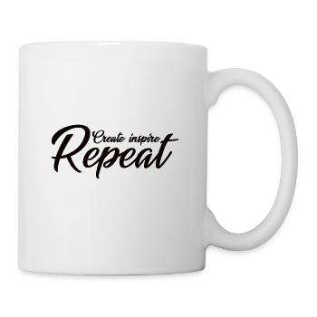create inspire repeat - Tasse - Weiß - Rechts