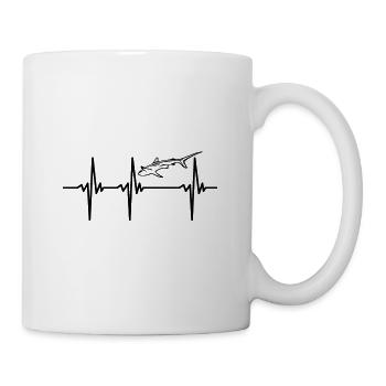 Heartbeat for sharks - Mug - white - Right