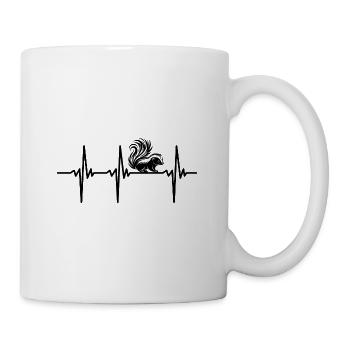 Battement de cœur pour les mignonnes moufettes - Mug blanc - blanc - Droite