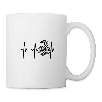 Battement de cœur pour les serpents de tatouage élégants - Mug blanc - blanc - Droite