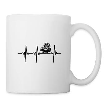 Herzschlag für niedliche Stinktiere Babys - Tasse - Weiß - Rechts
