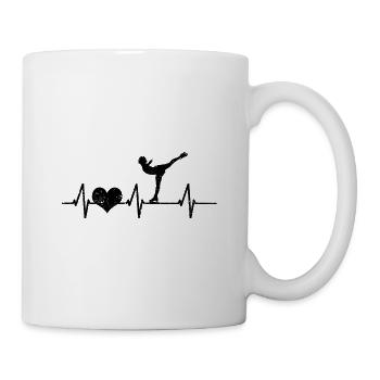 Patinage de vitesse rythme cardiaque Sports d’hiver Patinage - Mug blanc - blanc - Droite