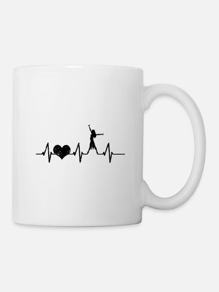 Danseur Danse Sport de danse Battement de coeur Passion - Mug blanc - blanc