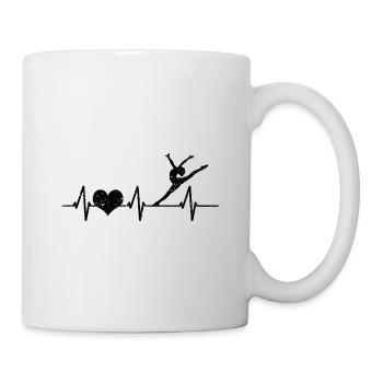 Ballett Tänzerin Tanz Herzschalg Liebe Tanzsport - Tasse - Weiß - Rechts