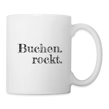 Buchen rockt - Textdesign mit Stadtnamen - Tasse - Weiß - Rechts