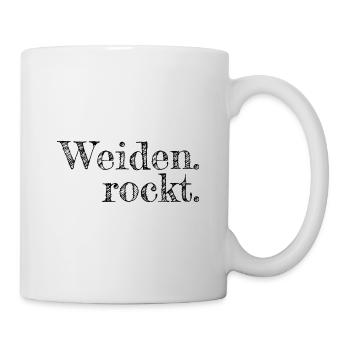 Weiden rockt - Textdesign mit Stadtnamen - Tasse - Weiß - Rechts