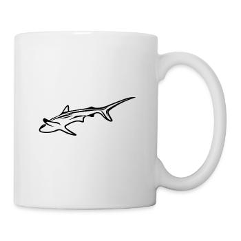 Eleganter Hai in Drift Strömung - Tasse - Weiß - Rechts