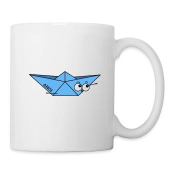 Papierboot - Tasse - Weiß - Rechts