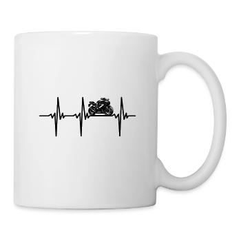 Herzschlag für schnelle Motorräder - Tasse - Weiß - Rechts