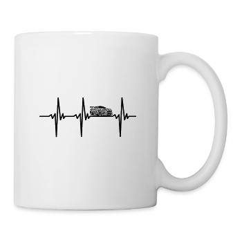 Battement de cœur pour le style de tatouage de voitures rapides - Mug blanc - blanc - Droite