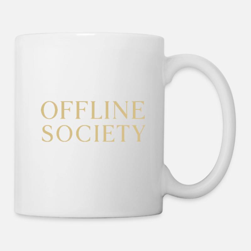Lettrage de la société hors ligne - Mug blanc - blanc