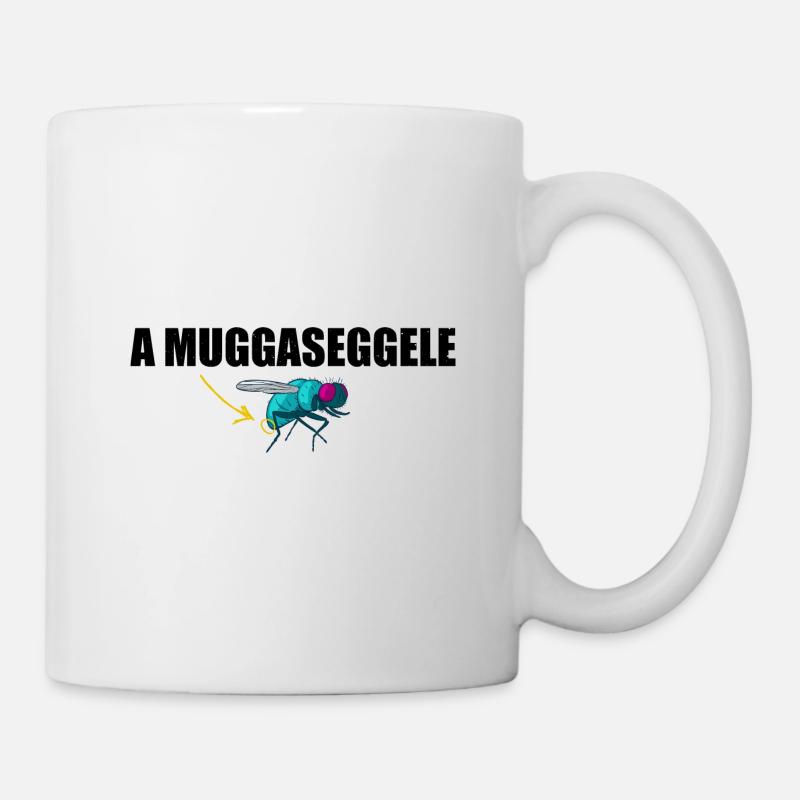 A Muggaseggele Schwäbisch - Tasse - Weiß