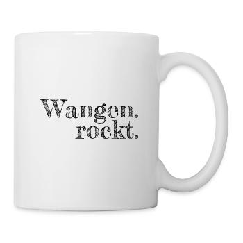Wangen rockt - Textdesign mit Stadtnamen - Tasse - Weiß - Rechts