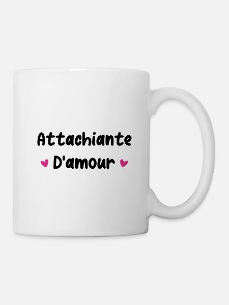 Attachiante d'amour - Mug blanc - blanc
