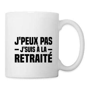 J peux pas j suis à la retraité - Mug blanc - blanc - Droite