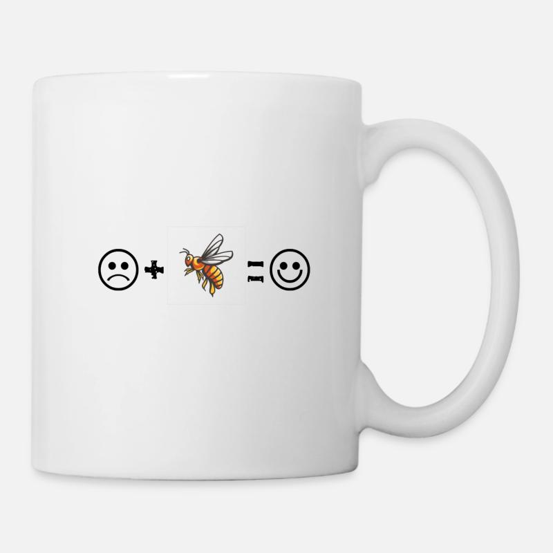 Les abeilles heureuses - Mug blanc - blanc