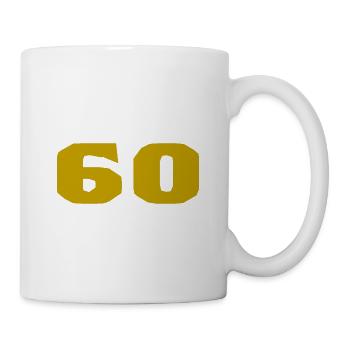 60. 60 ANS. 60e ANNIVERSAIRE. ANNIVERSAIRE 60 ANS. - Mug blanc - blanc - Droite