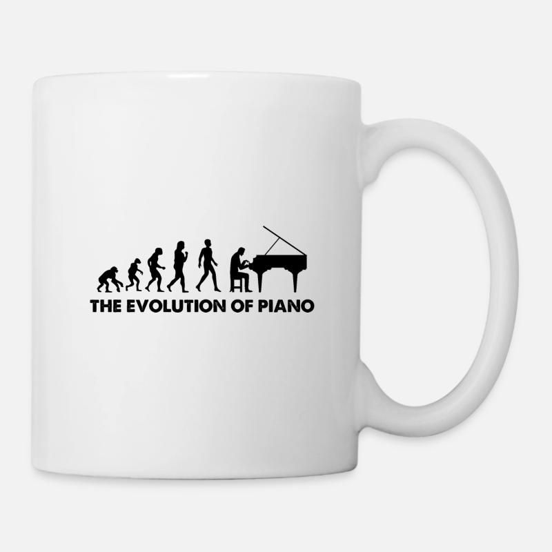 The Evolution Of Piano - Tasse - Weiß