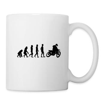 Evolution Motorrad - Tasse - Weiß - Rechts