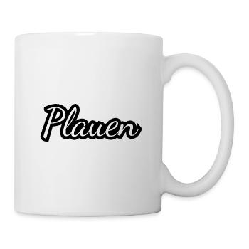 Plauen - Textdesign mit Stadtnamen - Tasse - Weiß - Rechts