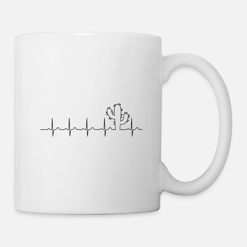 Heartbeat Cactus Cactus Plante Succulentes Désert - Mug blanc - blanc