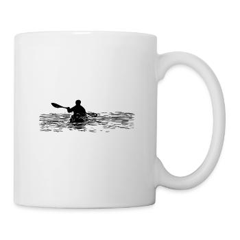Pagayeur en canoë Sunset Kayaker - Mug blanc - blanc - Droite